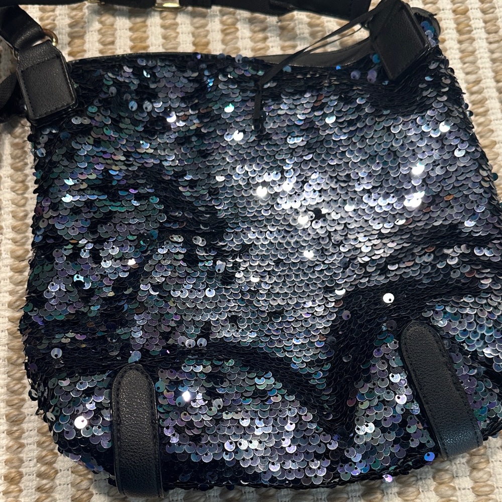 Juicy Couture Black and Blue Sequin Crossbody Bag - Picture 7 of 11
